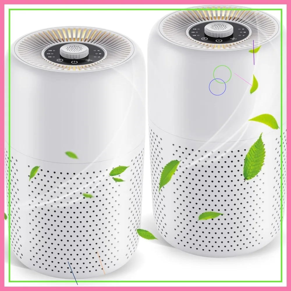 2 Pack Quiet Air Purifiers with Aromatherapy & Night Light, 24dB Low Noise for Bedroom, Pet Room, Kitchen (White)
2 Pack Quiet Air Purifiers with Aromatherapy & Night Light, 24dB Low Noise for Bedroom, Pet Room, Kitchen (White)