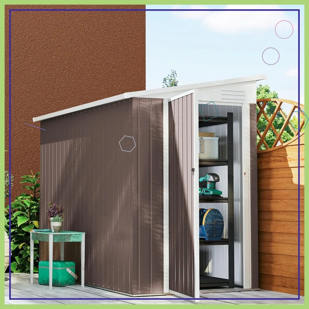 Металлический сарай для хранения на открытом воздухе 4' x 8' с запираемой дверью и вентиляционными отверстиями - пристройка для садовых инструментов для двора, патио, газона
Металлический сарай для хранения на открытом воздухе 4' x 8' с запираемой дверью и вентиляционными отверстиями - пристройка для садовых инструментов для двора, патио, газона