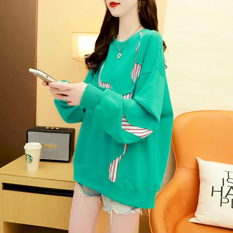 Fashion Pullovers Women Design Sense Niche Stitching Contrast Color Sweatshirt Autumn Trend Thin Tops Loose Long Sleeve Tshirts
Fashion Pullovers Women Design Sense Niche Stitching Contrast Color Sweatshirt Autumn Trend Thin Tops Loose Long Sleeve Tshirts