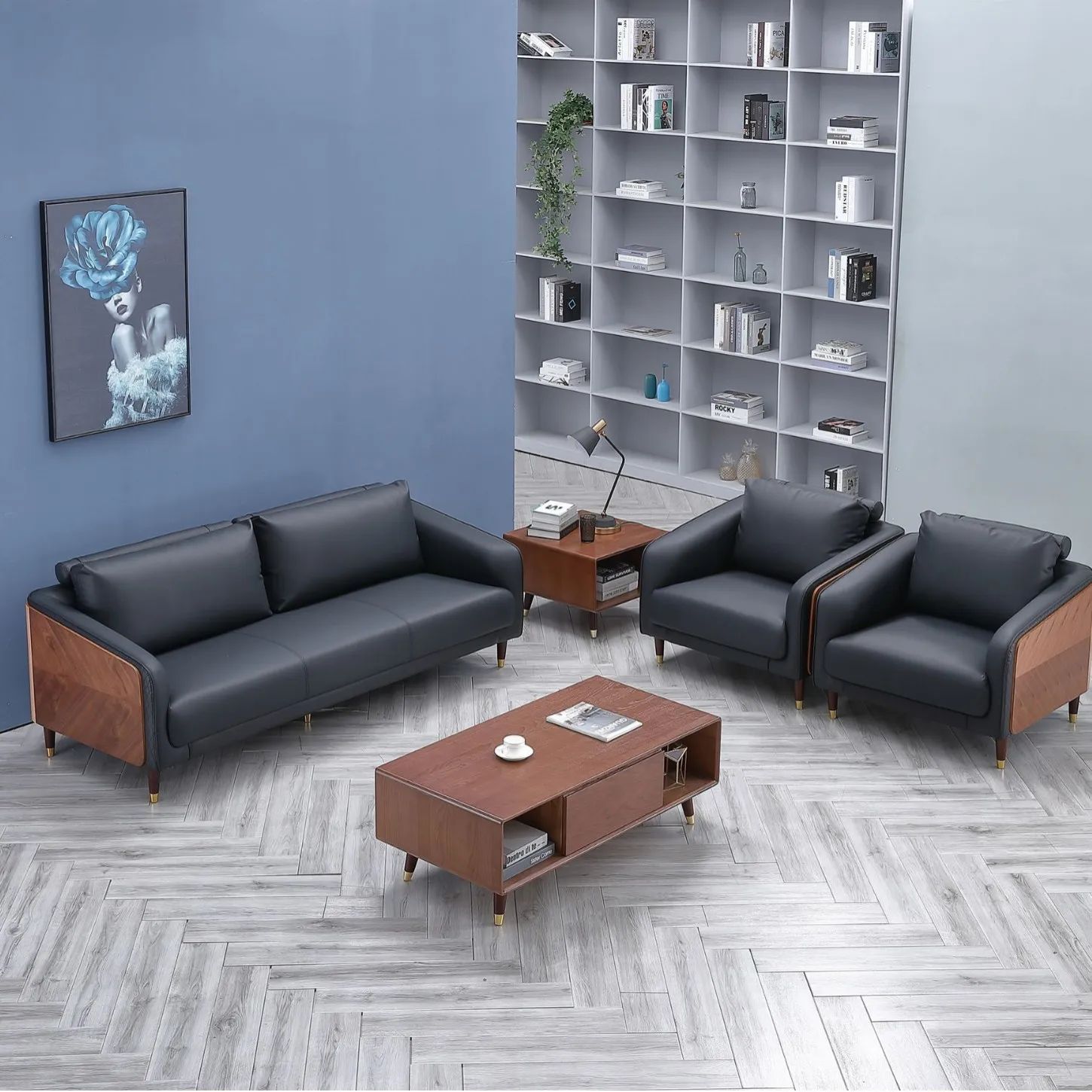 Office sofa coffee table combination simple modern business meeting leisure reception negotiation leather negotiation seat
Office sofa coffee table combination simple modern business meeting leisure reception negotiation leather negotiation seat