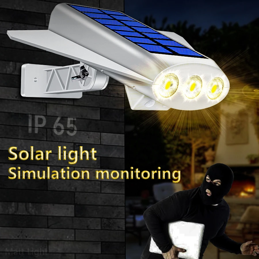 Solar Spotlight Outdoor Garden Light Simulation Monitoring Motion Sensor Lights Landscape Lamps Waterproof Security Street Lamp
Solar Spotlight Outdoor Garden Light Simulation Monitoring Motion Sensor Lights Landscape Lamps Waterproof Security Street Lamp