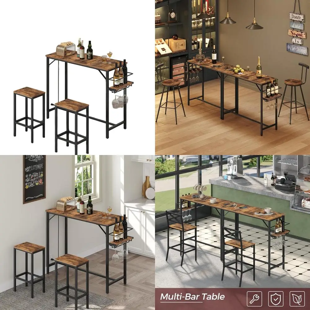 Высокий барный стол (35,4 дюйма) с зарядкой, винной полкой и держателем для бокалов для кухни
Высокий барный стол (35,4 дюйма) с зарядкой, винной полкой и держателем для бокалов для кухни