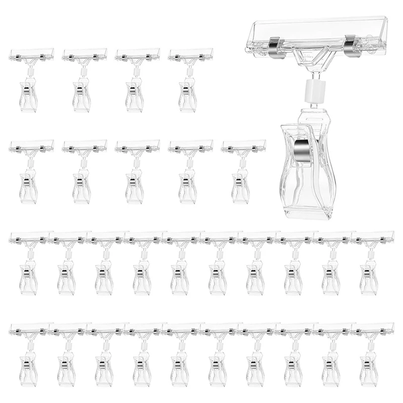 AT93-30PCS Clear Sign Clips Plastic Rotatable -Clip Sign Holder Stand For Merchandise Display, Sign Holder Clips
AT93-30PCS Clear Sign Clips Plastic Rotatable -Clip Sign Holder Stand For Merchandise Display, Sign Holder Clips