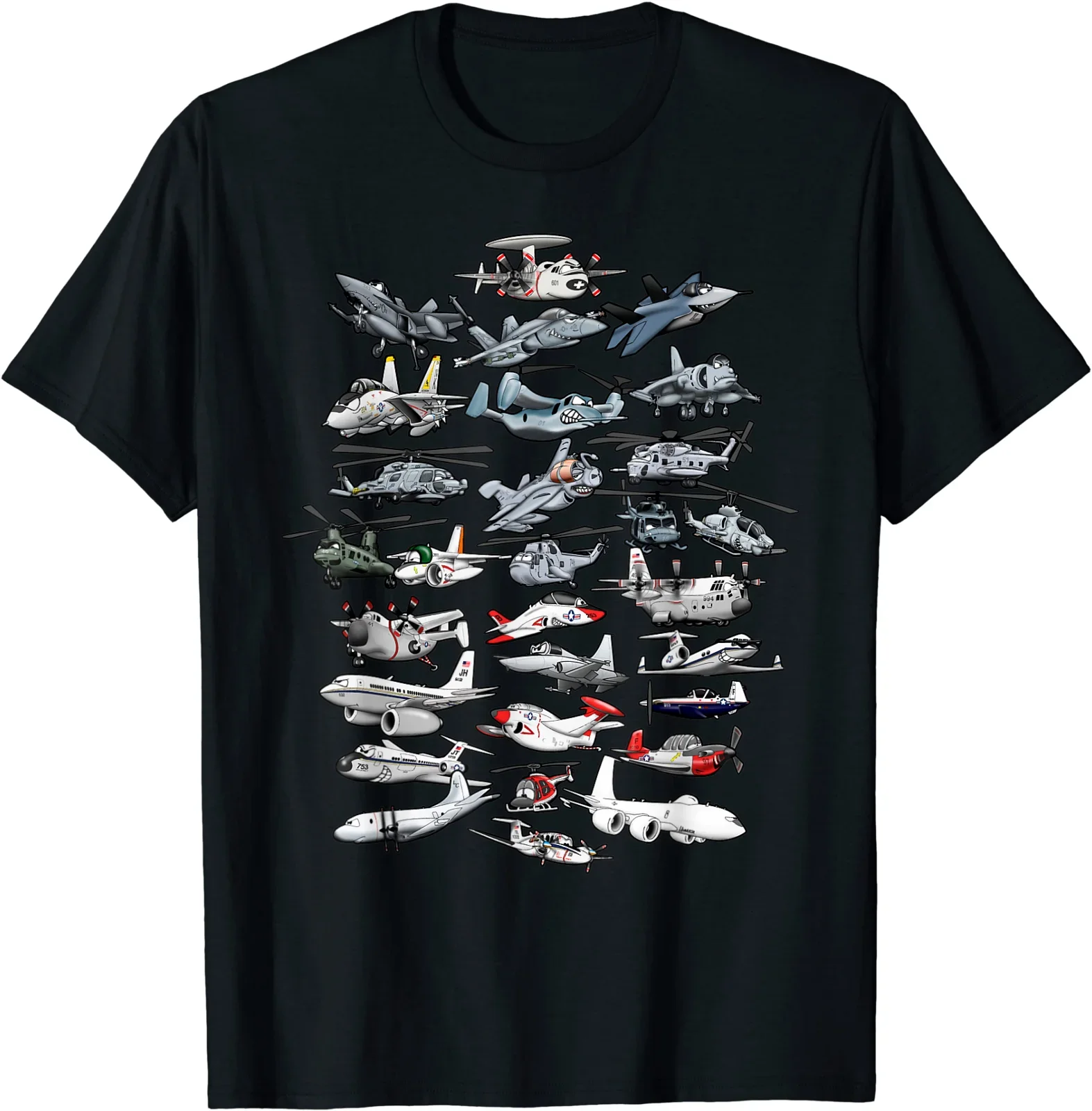 Aircraft Madness! Cartoon Military Airplanes And Helicopters T-Shirt Men's 100% Cotton Casual T-shirts Loose Top Size S-3XL
Aircraft Madness! Cartoon Military Airplanes And Helicopters T-Shirt Men's 100% Cotton Casual T-shirts Loose Top Size S-3XL