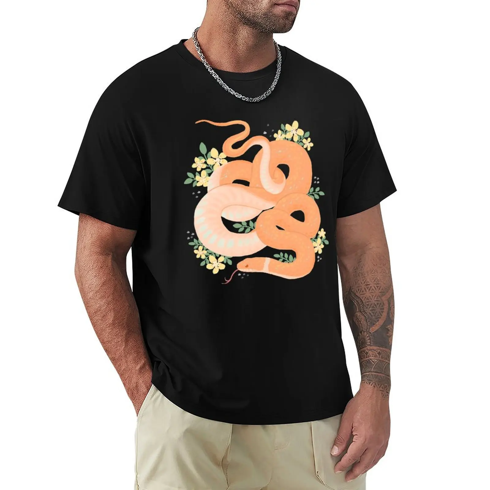 Ring-Necked Snake and Yellow Flowers T-Shirt Simple Trendy Casual T-Shirt
Ring-Necked Snake and Yellow Flowers T-Shirt Simple Trendy Casual T-Shirt