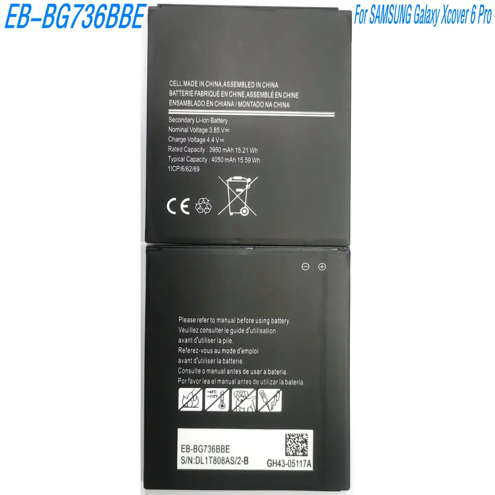2026 Year 3.85V 15.59Wh EB-BG736BBE High Quality Battery For SAMSUNG Galaxy Xcover 6 Pro
2026 Year 3.85V 15.59Wh EB-BG736BBE High Quality Battery For SAMSUNG Galaxy Xcover 6 Pro