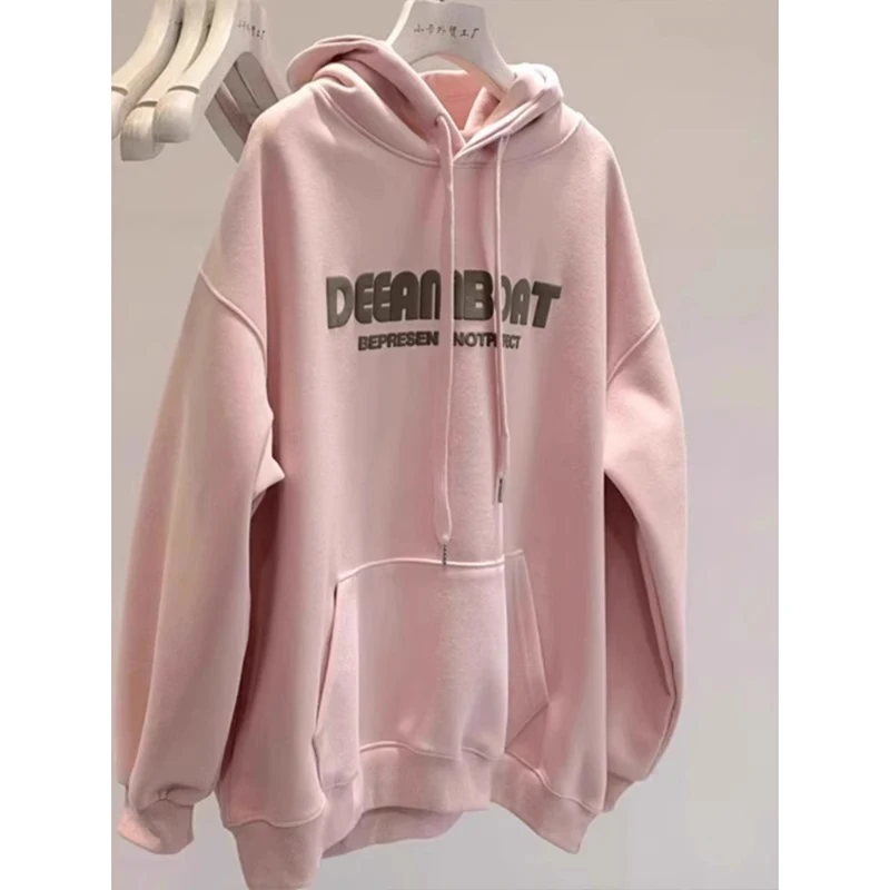 Women's Hooded Hoodies Female Autumn Winter Fleece Thick Thermal Letter Printing Loose Drawstring Casual All-Matched Pullovers
Women's Hooded Hoodies Female Autumn Winter Fleece Thick Thermal Letter Printing Loose Drawstring Casual All-Matched Pullovers
