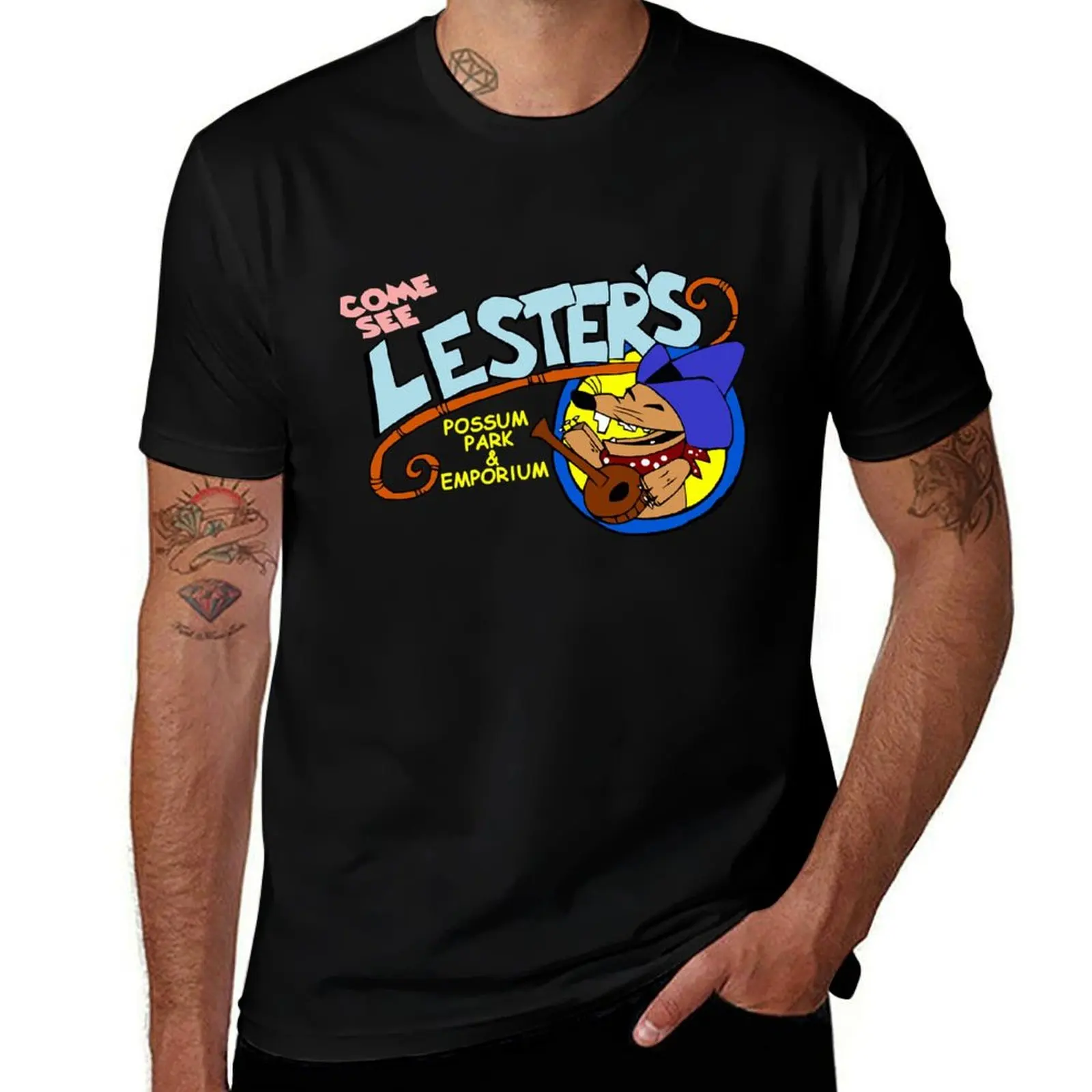 Men's Lester's Possum Park Popular Gifts Idea Fitted T-Shirt t shirts designer t shirt man casual T-Shirt
Men's Lester's Possum Park Popular Gifts Idea Fitted T-Shirt t shirts designer t shirt man casual T-Shirt