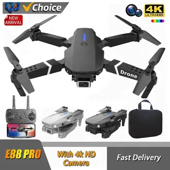 2024 E88Pro RC 드론, 4K 1080P 광각 HD 카메라, 접이식 헬리콥터, 와이파이, FPV 높이 유지 선물 장난감