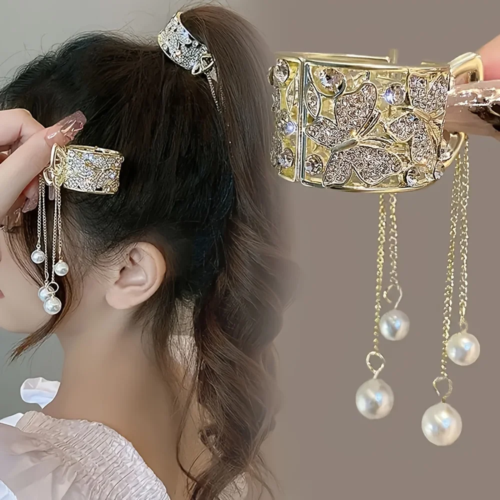 Искусственный жемчуг, Шпилька для волос, заколка для конского хвоста из металлического сплава, аксессуары для волос, головной убор
Искусственный жемчуг, Шпилька для волос, заколка для конского хвоста из металлического сплава, аксессуары для волос, головной убор