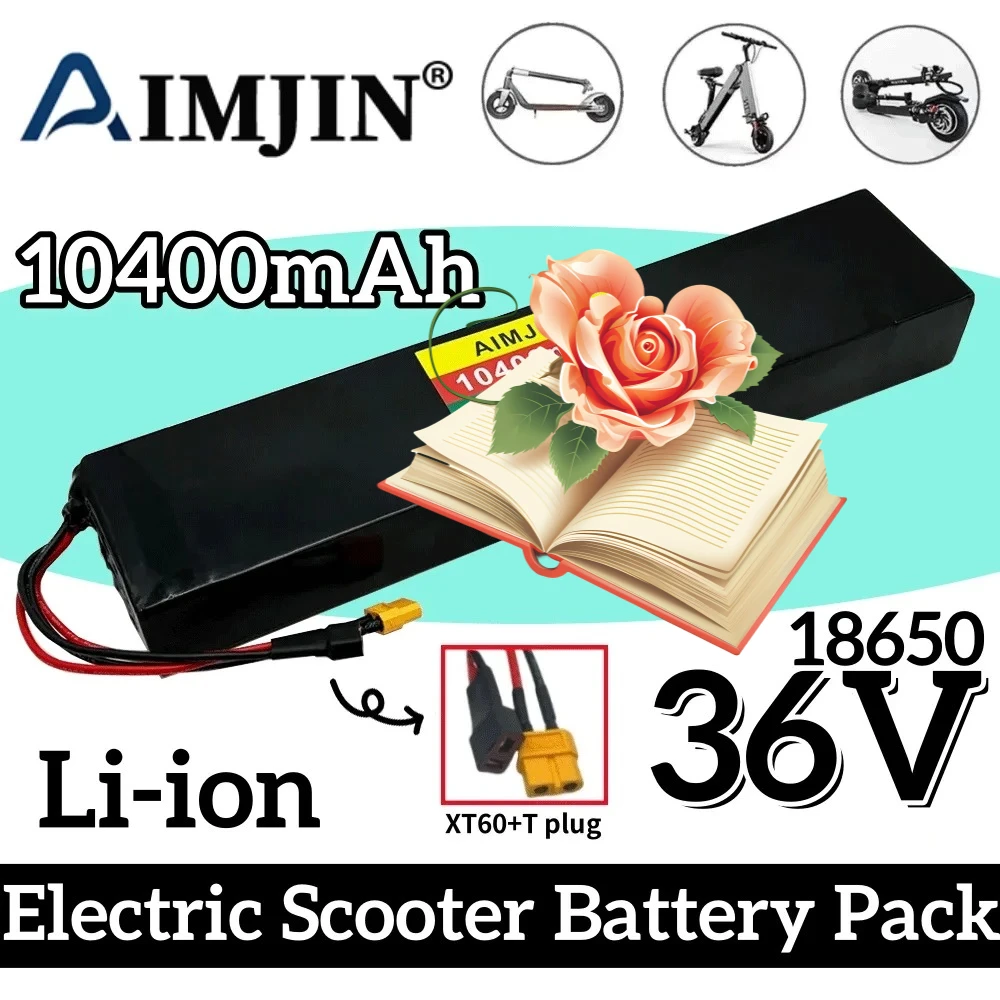 10S4P 36V 10400mAh Electric Scooter Lithium Battery 18650 battery pack 36V for 750W-1000W Electric Scooter Battery with BMS
10S4P 36V 10400mAh Electric Scooter Lithium Battery 18650 battery pack 36V for 750W-1000W Electric Scooter Battery with BMS