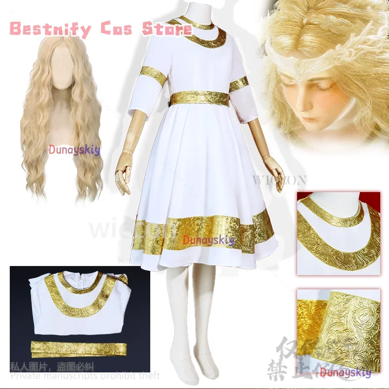 CosplayMiquella Cosplay Anime Game Cutecore Costume Witch White Dress Lolita Golden Lace Wigs For Girls Woman Halloween Cos 코스프레
CosplayMiquella Cosplay Anime Game Cutecore Costume Witch White Dress Lolita Golden Lace Wigs For Girls Woman Halloween Cos 코스프레