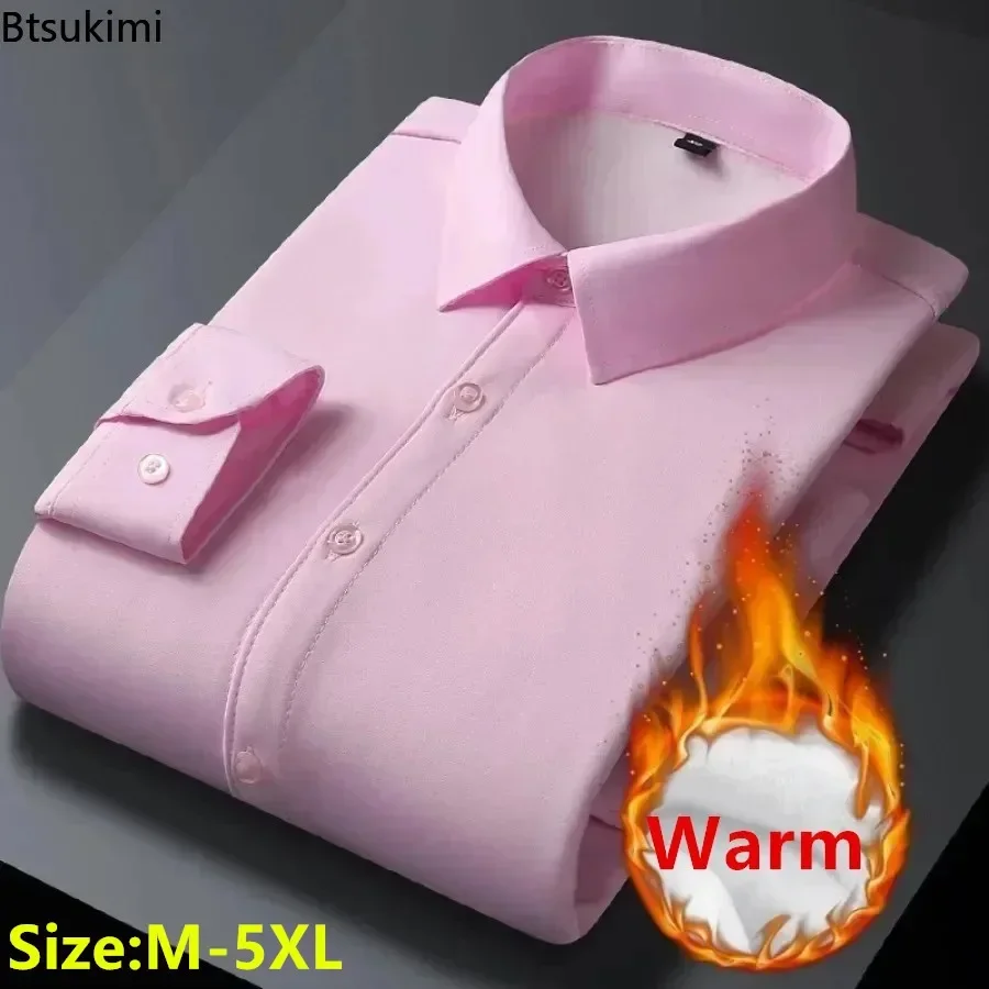 Oversized Men's Classic Business Dress ShirtS 2025 Autumn Winter Fleece Thick Warm Solid Slim Casual Social Shirt Men Blouse 5XL
Oversized Men's Classic Business Dress ShirtS 2025 Autumn Winter Fleece Thick Warm Solid Slim Casual Social Shirt Men Blouse 5XL