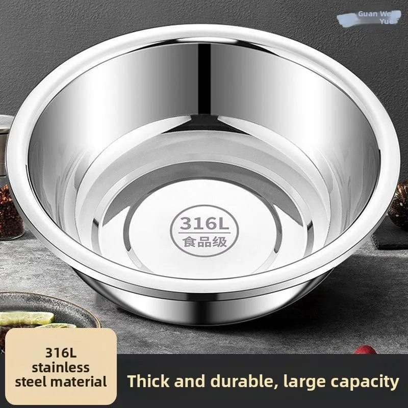 Extra Large Food Grade Stainless Steel Basin Thickened Kitchen Use Egg Beating Dough Making Vegetable Washing Baking Basin
Extra Large Food Grade Stainless Steel Basin Thickened Kitchen Use Egg Beating Dough Making Vegetable Washing Baking Basin