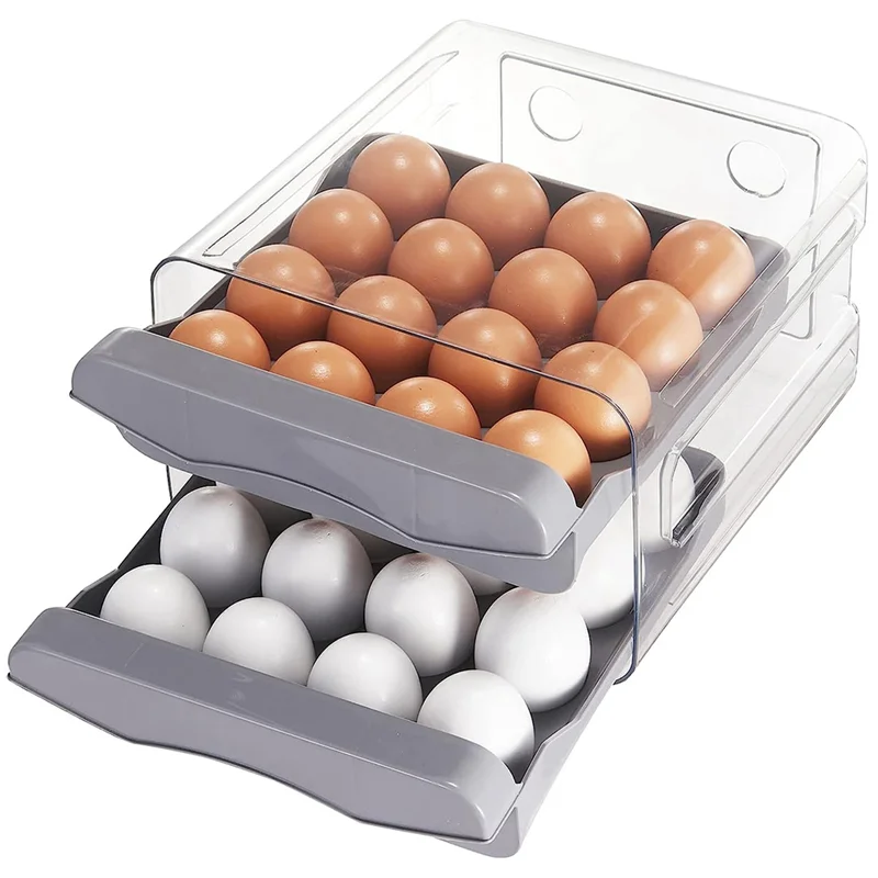 【HOT】32 Grid Egg Holder,Household Egg Storage Box For Fridge, Transparent 2Layer Chicken Storage Container
【HOT】32 Grid Egg Holder,Household Egg Storage Box For Fridge, Transparent 2Layer Chicken Storage Container