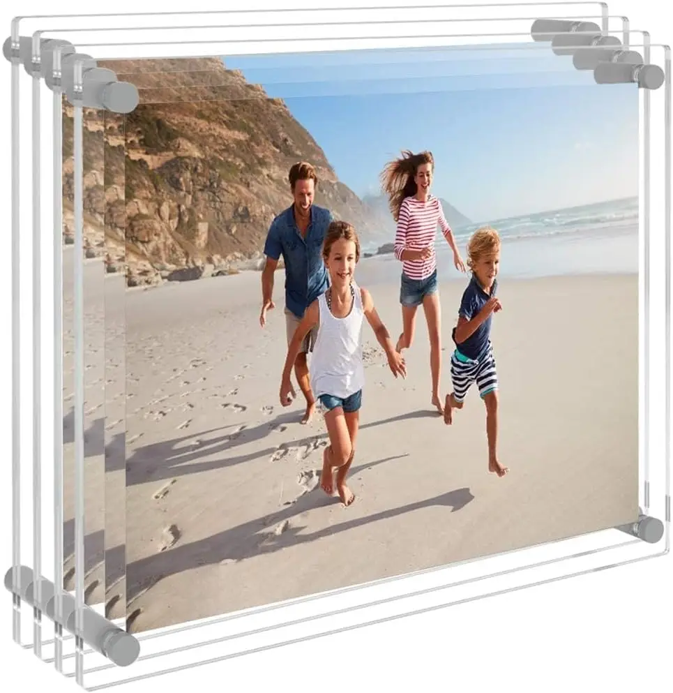 8x10 Acrylic Picture Frames 4 Pack, Clear Frameless Floating Frames for Wall Display with Easy Assembly, Modern Photo Frames for
8x10 Acrylic Picture Frames 4 Pack, Clear Frameless Floating Frames for Wall Display with Easy Assembly, Modern Photo Frames for