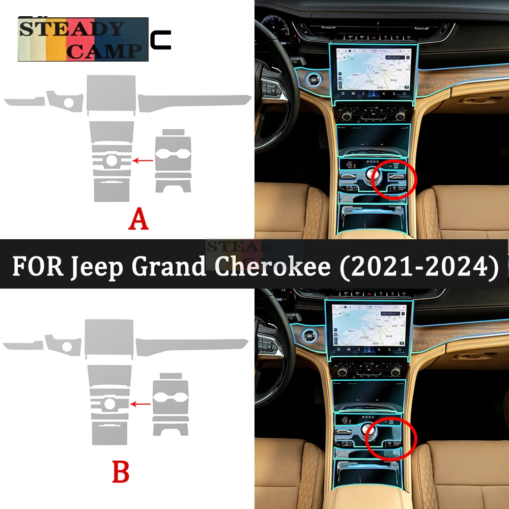 Interior TPU for Jeep Grand Cherokee 2021 2022 2023 2024 Anti-scratch Film Center Console Navigation Panel Protection Sticker
Interior TPU for Jeep Grand Cherokee 2021 2022 2023 2024 Anti-scratch Film Center Console Navigation Panel Protection Sticker