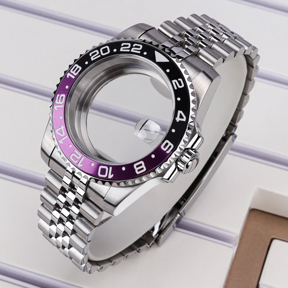 40mm Waterproof Automatic Watch Cases Sapphire for GMT SUB Yacht NH34 NH35 NH36/72 4R Miyota8215 ETA2824 Jubilee Oyster Bracelet
40mm Waterproof Automatic Watch Cases Sapphire for GMT SUB Yacht NH34 NH35 NH36/72 4R Miyota8215 ETA2824 Jubilee Oyster Bracelet