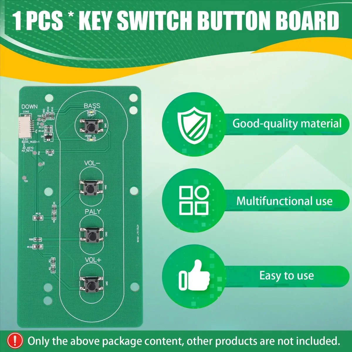 《Factory Direct》1pcs New Key Switch Button Board Power Light Play Keyboard for Partybox100 Party Box 100 Connector
《Factory Direct》1pcs New Key Switch Button Board Power Light Play Keyboard for Partybox100 Party Box 100 Connector