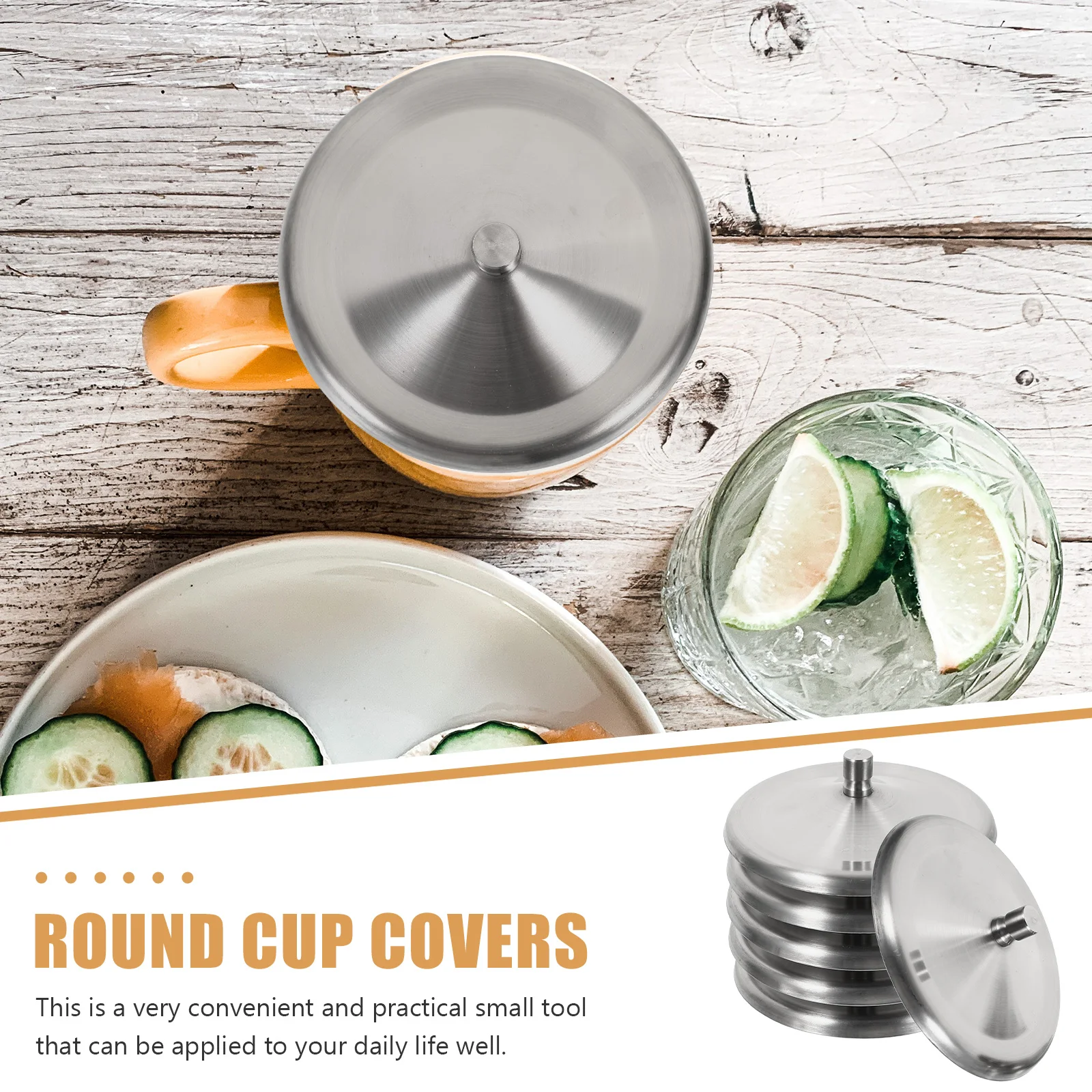 6pcs Dustproof Corrosion Resistant Cup Lids Stainless Steel Mug Covers For Coffee Tea Tumbler Insulated Water Practical Kitchen
6pcs Dustproof Corrosion Resistant Cup Lids Stainless Steel Mug Covers For Coffee Tea Tumbler Insulated Water Practical Kitchen