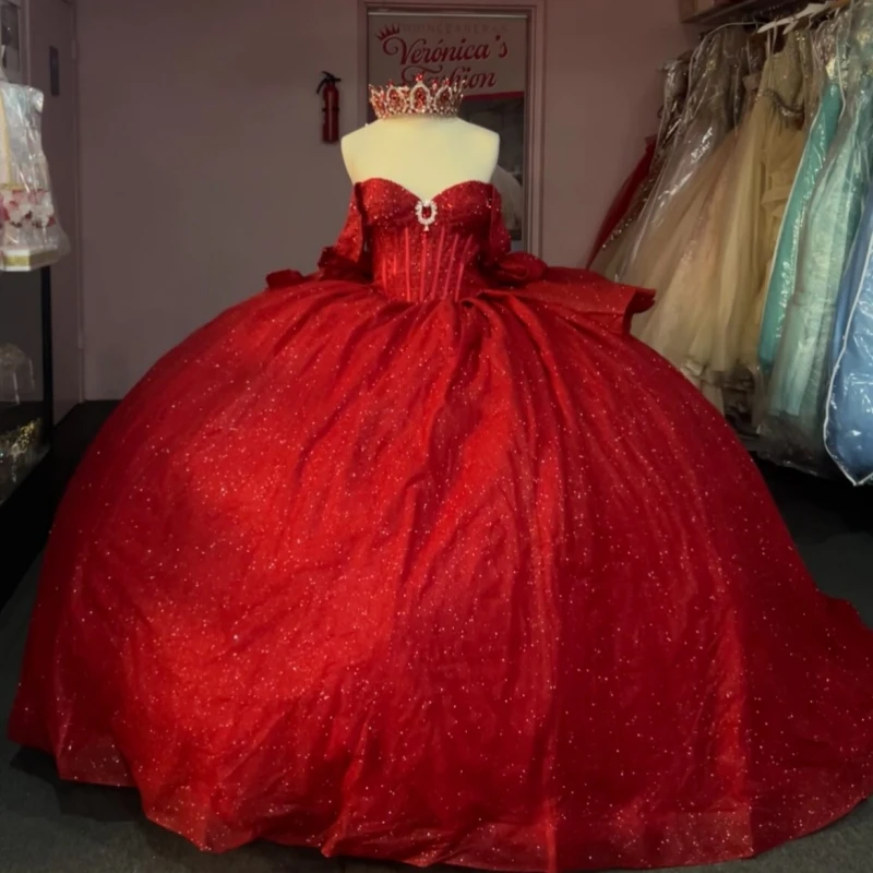 Red Shiny Princess Sweet 16 Dress Dress Quinceanera Dresses Beads Bow Corset Tull Party Birthday Vestido De 15 Anos Ball Gowns
Red Shiny Princess Sweet 16 Dress Dress Quinceanera Dresses Beads Bow Corset Tull Party Birthday Vestido De 15 Anos Ball Gowns