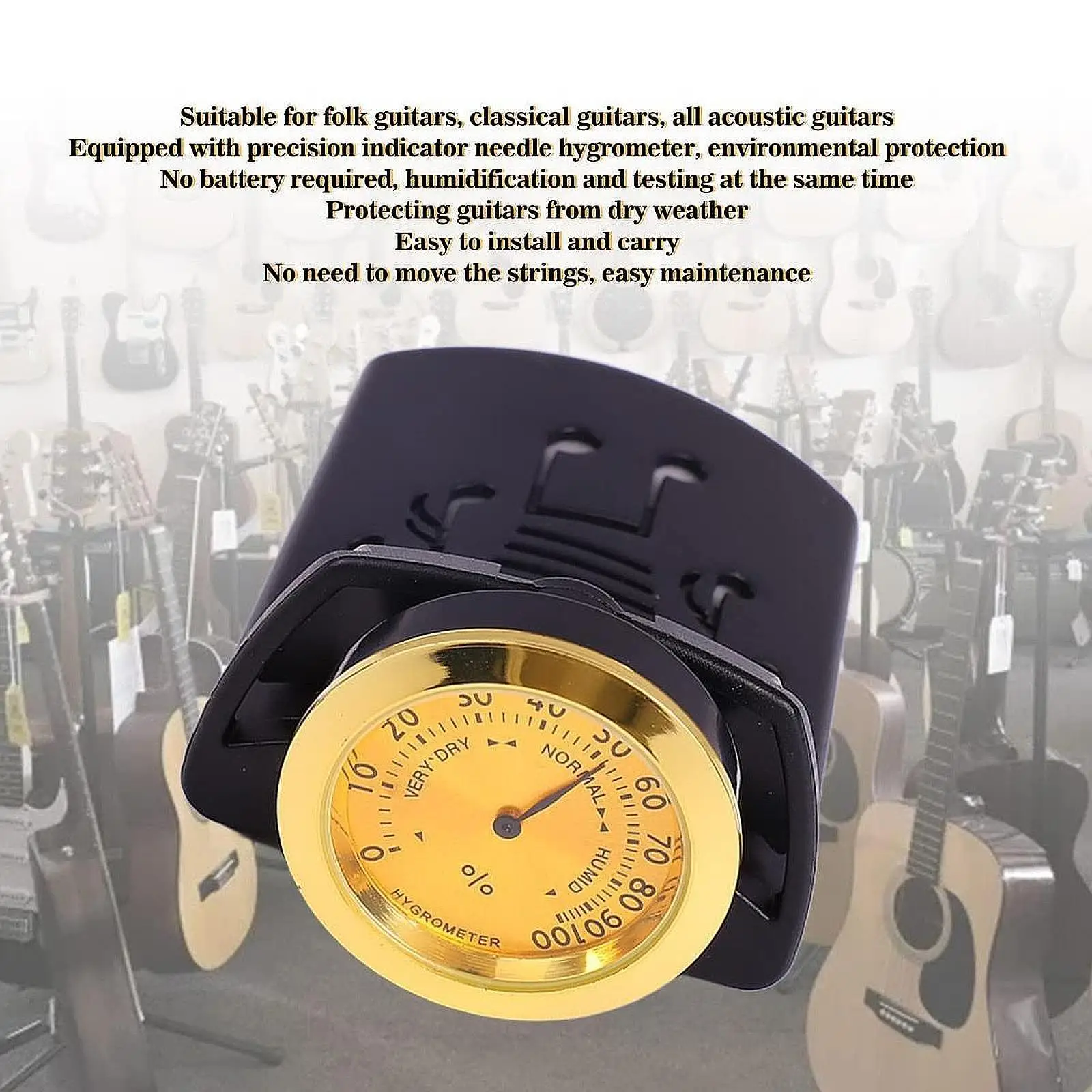 Guitar Humidity Care System Hygrometer Classical Humidity Hole Tool for Musical Instrument Classical Guitar Folk Guitar Accs
Guitar Humidity Care System Hygrometer Classical Humidity Hole Tool for Musical Instrument Classical Guitar Folk Guitar Accs