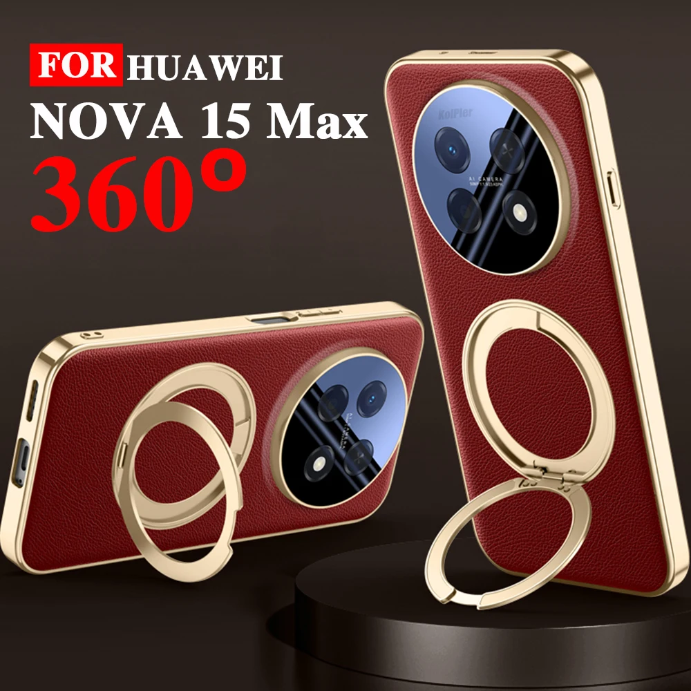 Leather Case For HUAWEI NOVA 15 MAX NOVA15 2026 Stand Strong Magnetic Skin-friendly Feel Protective Plating Ring Holder Cover
Leather Case For HUAWEI NOVA 15 MAX NOVA15 2026 Stand Strong Magnetic Skin-friendly Feel Protective Plating Ring Holder Cover