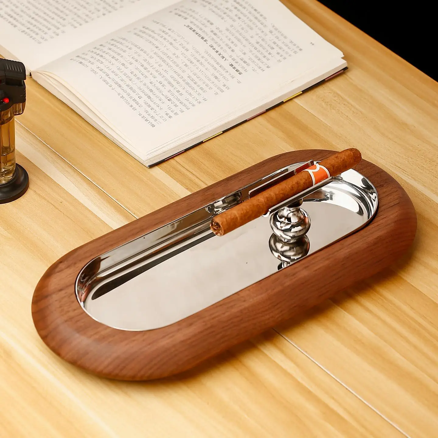 Zml walnut ashtray - premium design for living room, office, cigar ashtray, smoke extinguisher, decorative piece
Zml walnut ashtray - premium design for living room, office, cigar ashtray, smoke extinguisher, decorative piece