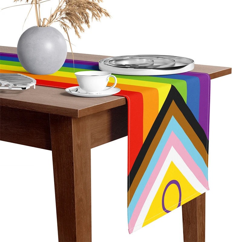 Gaslight Gatekeep Girlboss Intersex Inclusive Pride Flag Rainbow LGBT Linen Table Runner Decoration
Gaslight Gatekeep Girlboss Intersex Inclusive Pride Flag Rainbow LGBT Linen Table Runner Decoration