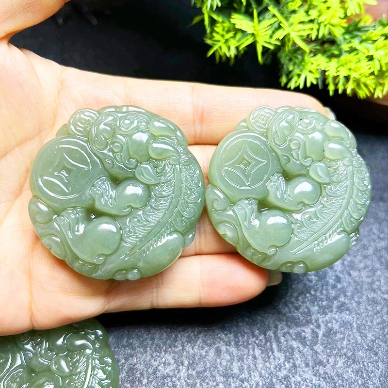 , Pixiu , Double-sided Hetian Necklace, Green , Unisex Jade Pendant
, Pixiu , Double-sided Hetian Necklace, Green , Unisex Jade Pendant