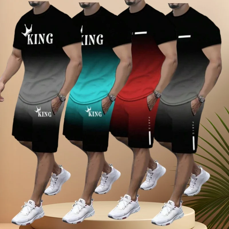 2pcs Set Fashion Leisure Comfortable Set Men Including T-shirts Shorts Suitable Sports Fitness Activities Summer Sports Suit
2pcs Set Fashion Leisure Comfortable Set Men Including T-shirts Shorts Suitable Sports Fitness Activities Summer Sports Suit