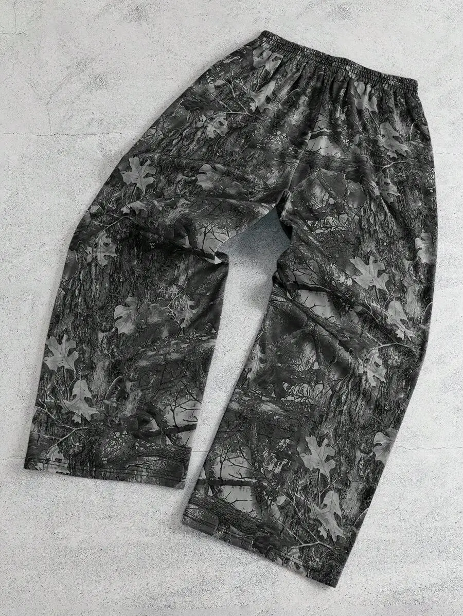 Leaf-Printed Elastic-Waist Casual Sweatpants For Everyday And Rave Use
Leaf-Printed Elastic-Waist Casual Sweatpants For Everyday And Rave Use