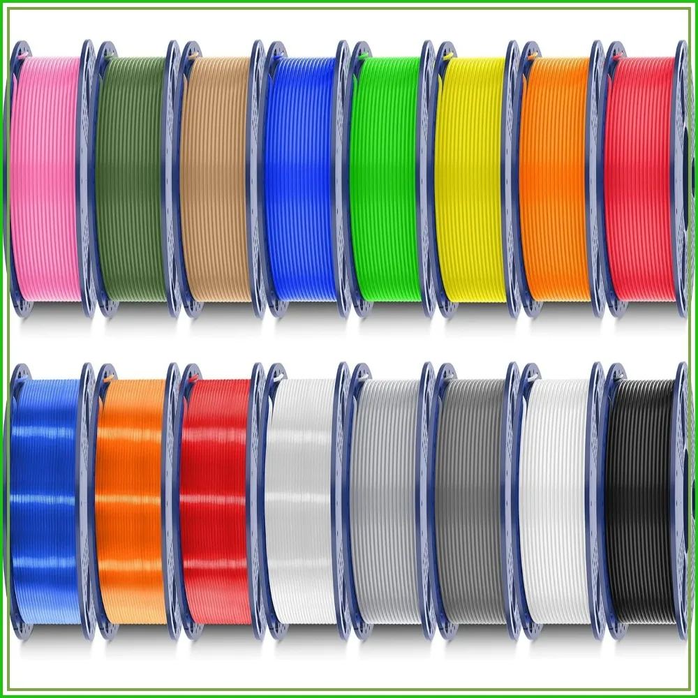 16 Color PLA Filament Bundle, 1.75mm Multicolor 3D Printer Filament, 0.25kg per Spool, 4kg Total, 16 Pack
16 Color PLA Filament Bundle, 1.75mm Multicolor 3D Printer Filament, 0.25kg per Spool, 4kg Total, 16 Pack