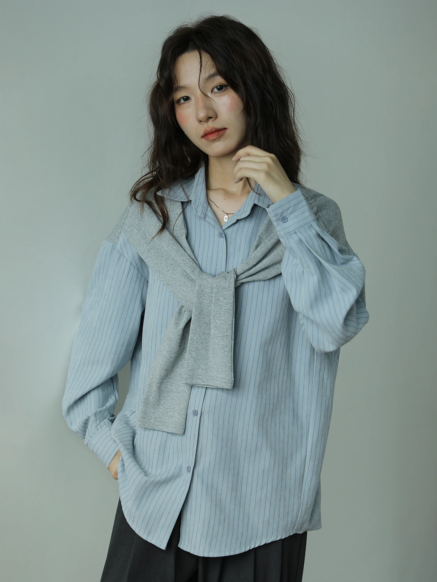 Light Blue Two-Piece Set Women's Casual Striped Long Sve irt Slimming Commute Sle Cotton Polyester Blend Button up
Light Blue Two-Piece Set Women's Casual Striped Long Sve irt Slimming Commute Sle Cotton Polyester Blend Button up