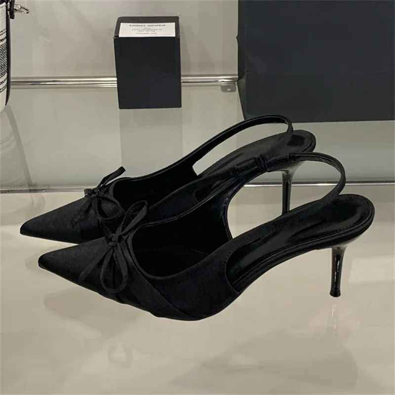 Aneikeh Street Style Fashion Butterfly-kont Elegant Silk Pointed Toe Women Pumps Thin High Heels Striptease Sandals Banquet Shoe
Aneikeh Street Style Fashion Butterfly-kont Elegant Silk Pointed Toe Women Pumps Thin High Heels Striptease Sandals Banquet Shoe