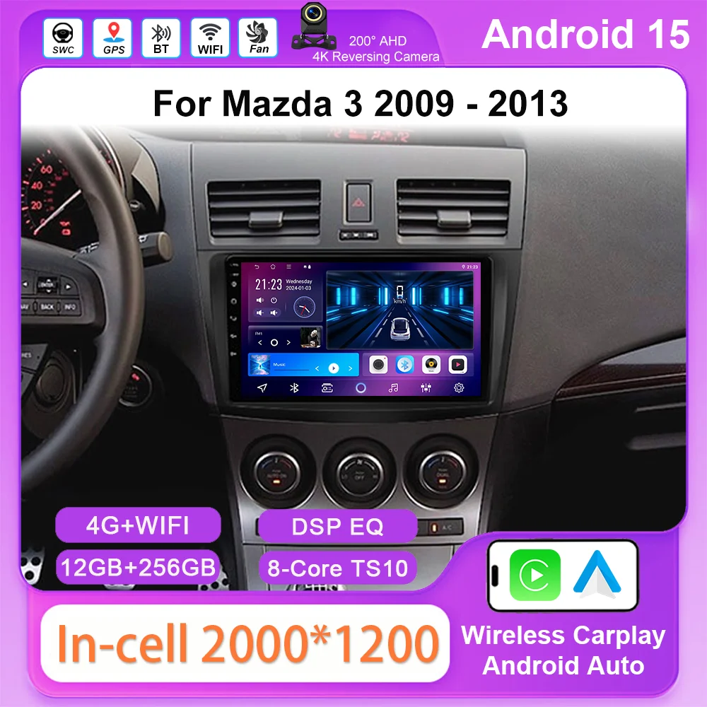 Car Radio for Mazda 3 2009 2010 2011 2012 2013 Android 14 Auto Multimedia Player 4G GPS Navigation Carplay NO 2DIN DVD Head Unit
Car Radio for Mazda 3 2009 2010 2011 2012 2013 Android 14 Auto Multimedia Player 4G GPS Navigation Carplay NO 2DIN DVD Head Unit