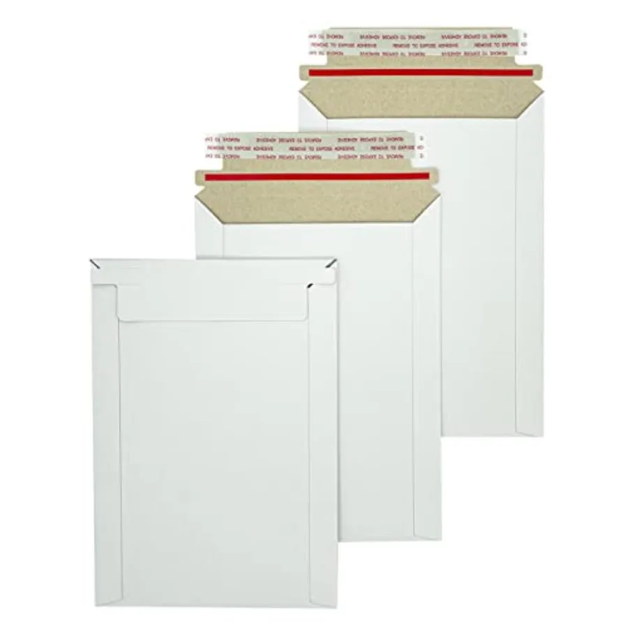 30 Pack White Rigid Mailers 7.5X9.45 Inches - Can Keep Flat Kraft Cardboard Mailer, Suitable for Protecting Shipping Gift Cards
30 Pack White Rigid Mailers 7.5X9.45 Inches - Can Keep Flat Kraft Cardboard Mailer, Suitable for Protecting Shipping Gift Cards