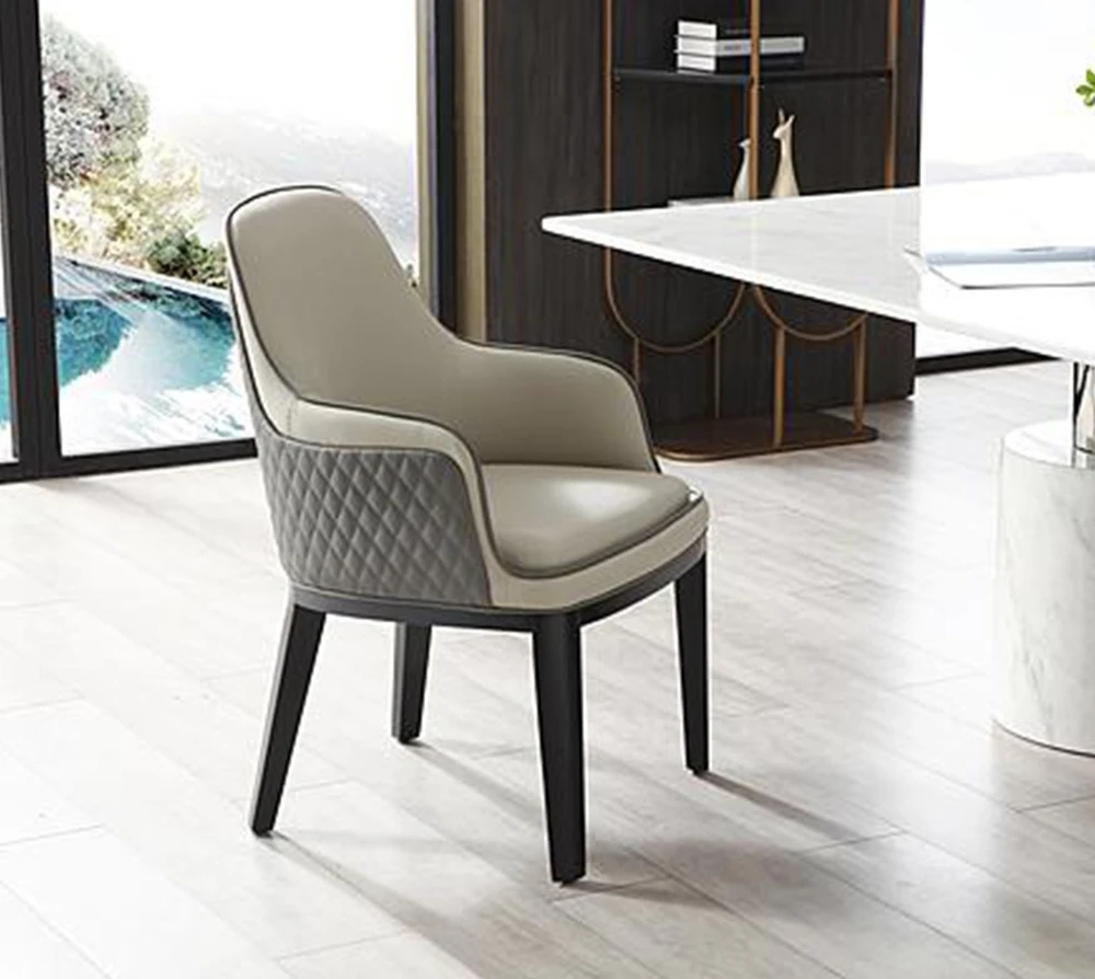 Light luxury, modern, simple, Italian, minimalist, leather, back chair, home, dining room, study
Light luxury, modern, simple, Italian, minimalist, leather, back chair, home, dining room, study