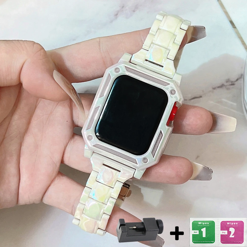 Correa For Apple Watch S9 45mm 41mm For iwatch Series 8 7 6 5 4 3 Transparent laser Smart Watchband+Watchcase Bracelet 42mm 44mm
Correa For Apple Watch S9 45mm 41mm For iwatch Series 8 7 6 5 4 3 Transparent laser Smart Watchband+Watchcase Bracelet 42mm 44mm