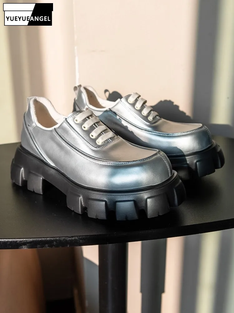 Mens Dress Shoes Genuine Leather Leisure Fashion Footwear Cowhide Lace Up Round Toe Solid Color Designer Platform Derby Shoes
Mens Dress Shoes Genuine Leather Leisure Fashion Footwear Cowhide Lace Up Round Toe Solid Color Designer Platform Derby Shoes