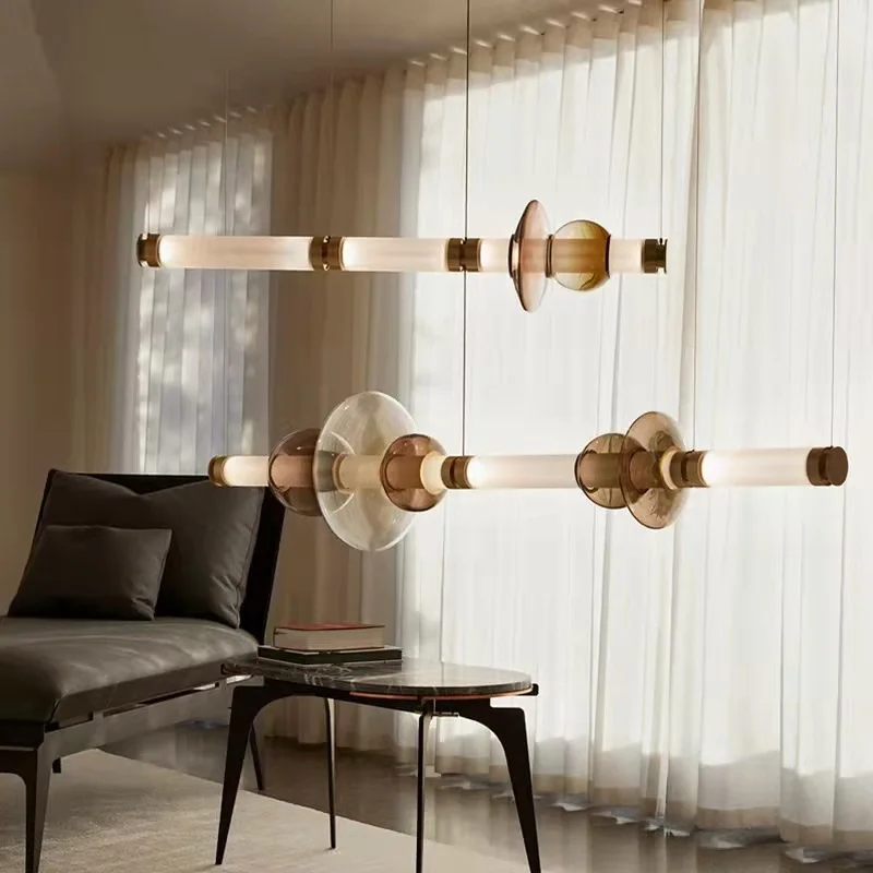 Scott Luna Chandelier Modern Stained Glass Chandelier for Living Room Staircase Decor Nordic LED Glass long tube Pendant Lamp
Scott Luna Chandelier Modern Stained Glass Chandelier for Living Room Staircase Decor Nordic LED Glass long tube Pendant Lamp