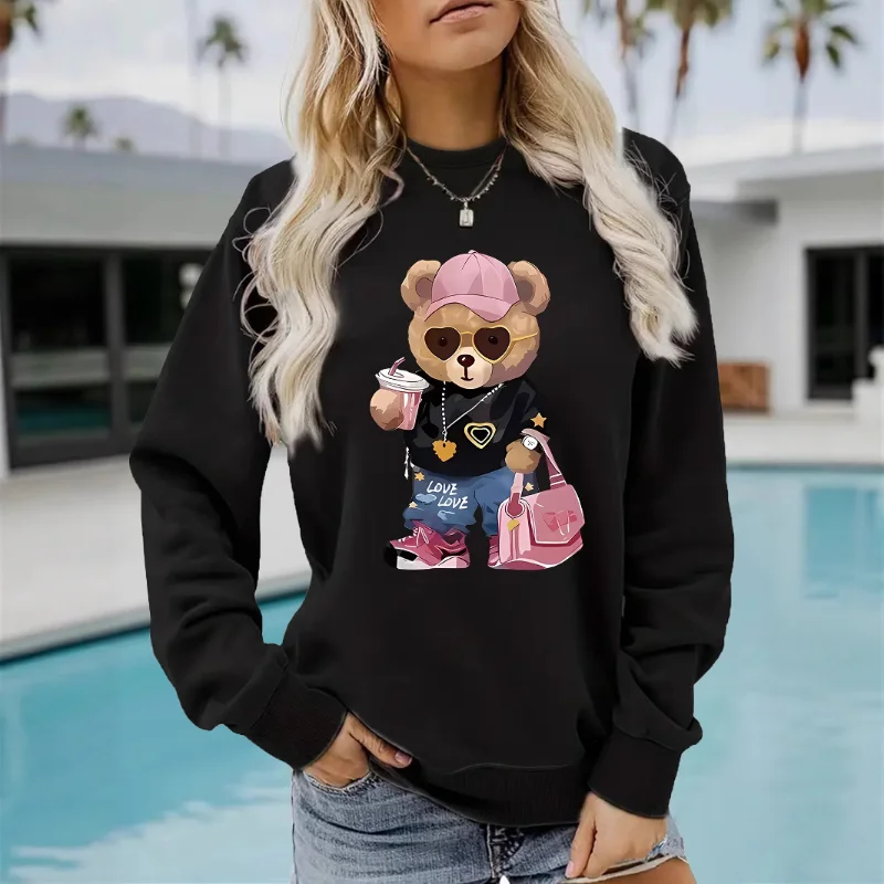 Round-neck Hoodie for Women, Spring and Autumn Teddy Bear, Trendy Top, Long-sleeved Shirt, Hoodie Streetwear Women Sweatshirt
Round-neck Hoodie for Women, Spring and Autumn Teddy Bear, Trendy Top, Long-sleeved Shirt, Hoodie Streetwear Women Sweatshirt