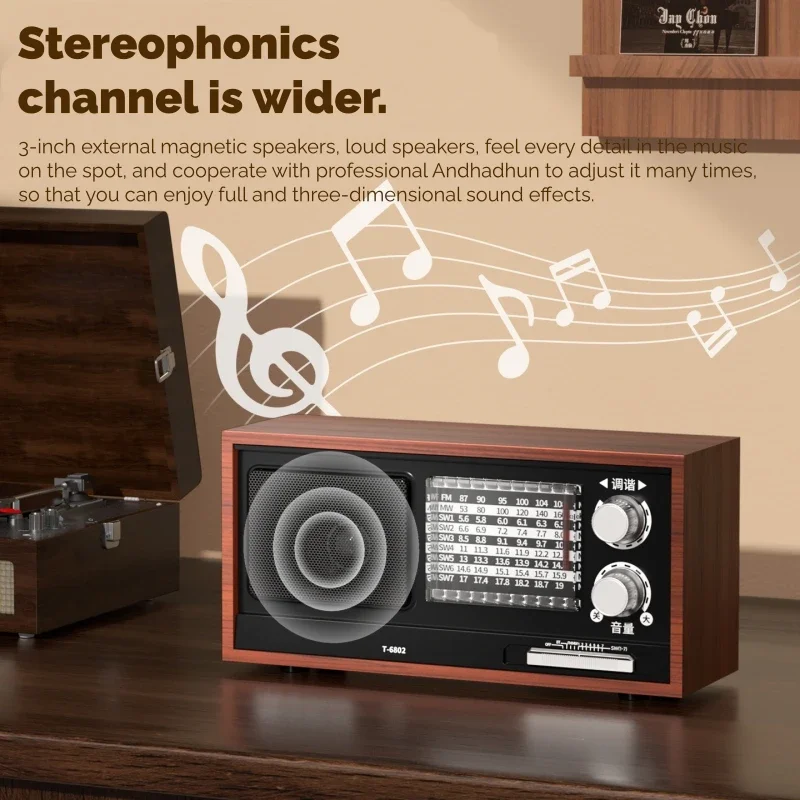 Радио для пожилых людей с ручной настройкой для вещания Многофункциональные Bluetooth-динамики Полнодиапазонный радиочастотный FM/AM/SW
Радио для пожилых людей с ручной настройкой для вещания Многофункциональные Bluetooth-динамики Полнодиапазонный радиочастотный FM/AM/SW