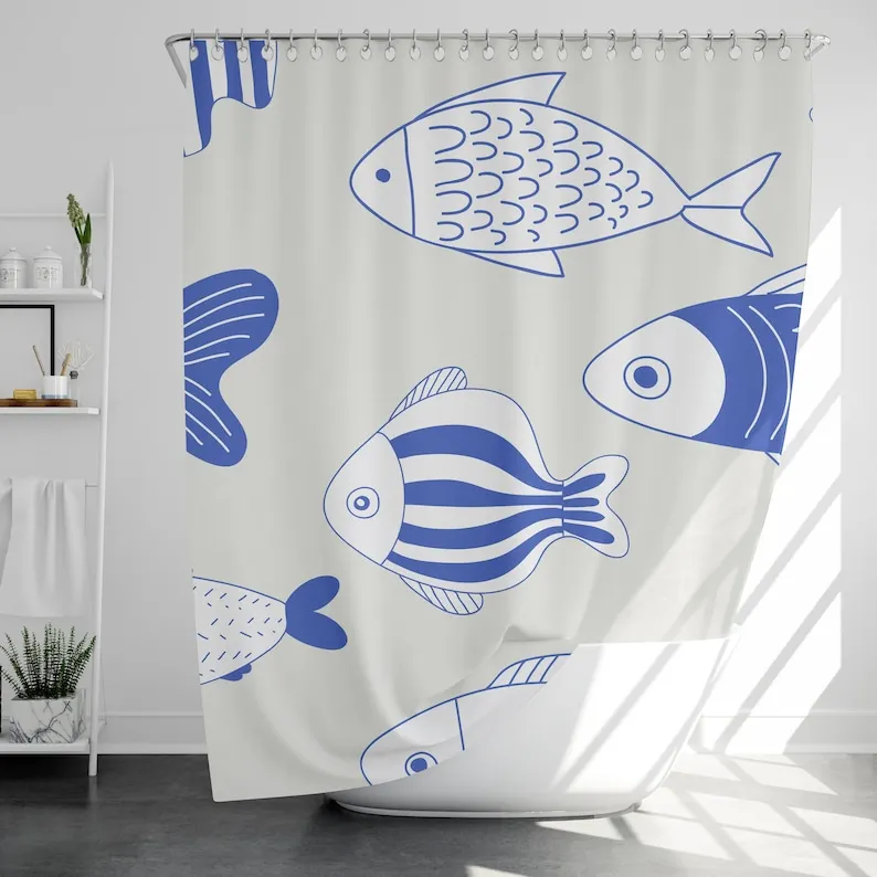 Cute Fish Shower Curtain with 12 Hooks Waterproof, Sea Bathroom Decor, Housewarming Gift
Cute Fish Shower Curtain with 12 Hooks Waterproof, Sea Bathroom Decor, Housewarming Gift