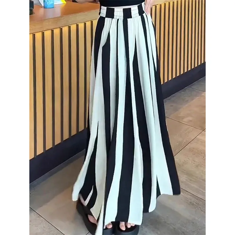 Women Pants 2025 New Striped Wide leg Pants For Female Casual Versatile Fashion Large Size Trousers Female Casual Pants
Women Pants 2025 New Striped Wide leg Pants For Female Casual Versatile Fashion Large Size Trousers Female Casual Pants