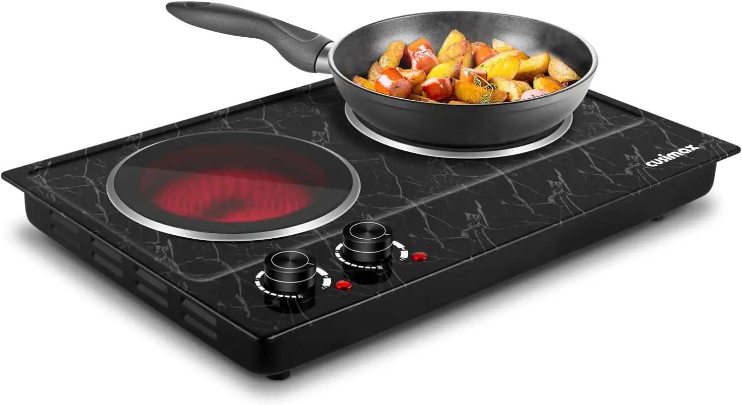 1800W Double Burner Electric Hot Plate, Portable Stove Countertop Cooktop Stainless Steel Black Marble
1800W Double Burner Electric Hot Plate, Portable Stove Countertop Cooktop Stainless Steel Black Marble