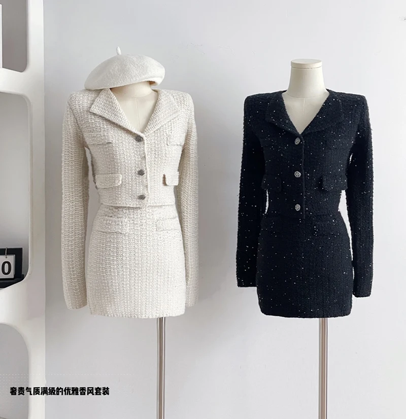 Sequins Women's Two Pieces Set 2 Piece Sets Women Outfit Elegant Women's Sets Two-piece Dress Autumn Dress Korea Set T Y2k Set
Sequins Women's Two Pieces Set 2 Piece Sets Women Outfit Elegant Women's Sets Two-piece Dress Autumn Dress Korea Set T Y2k Set