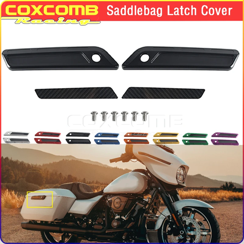 CNC T6061 Aluminum Carbon Fiber Saddlebag Latch Cover Reflective For Harley Touring Road Street Glide FLHX FLHR FLTRX 2014-2024
CNC T6061 Aluminum Carbon Fiber Saddlebag Latch Cover Reflective For Harley Touring Road Street Glide FLHX FLHR FLTRX 2014-2024