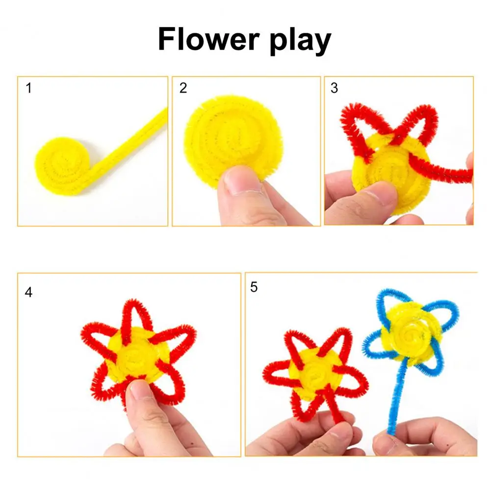 Soft Touch Pipe Cleaners Colorful Pipe Cleaners Set Bright Chenille Stems for Crafts Diy Flowers Kit with Instructions for Kids
Soft Touch Pipe Cleaners Colorful Pipe Cleaners Set Bright Chenille Stems for Crafts Diy Flowers Kit with Instructions for Kids