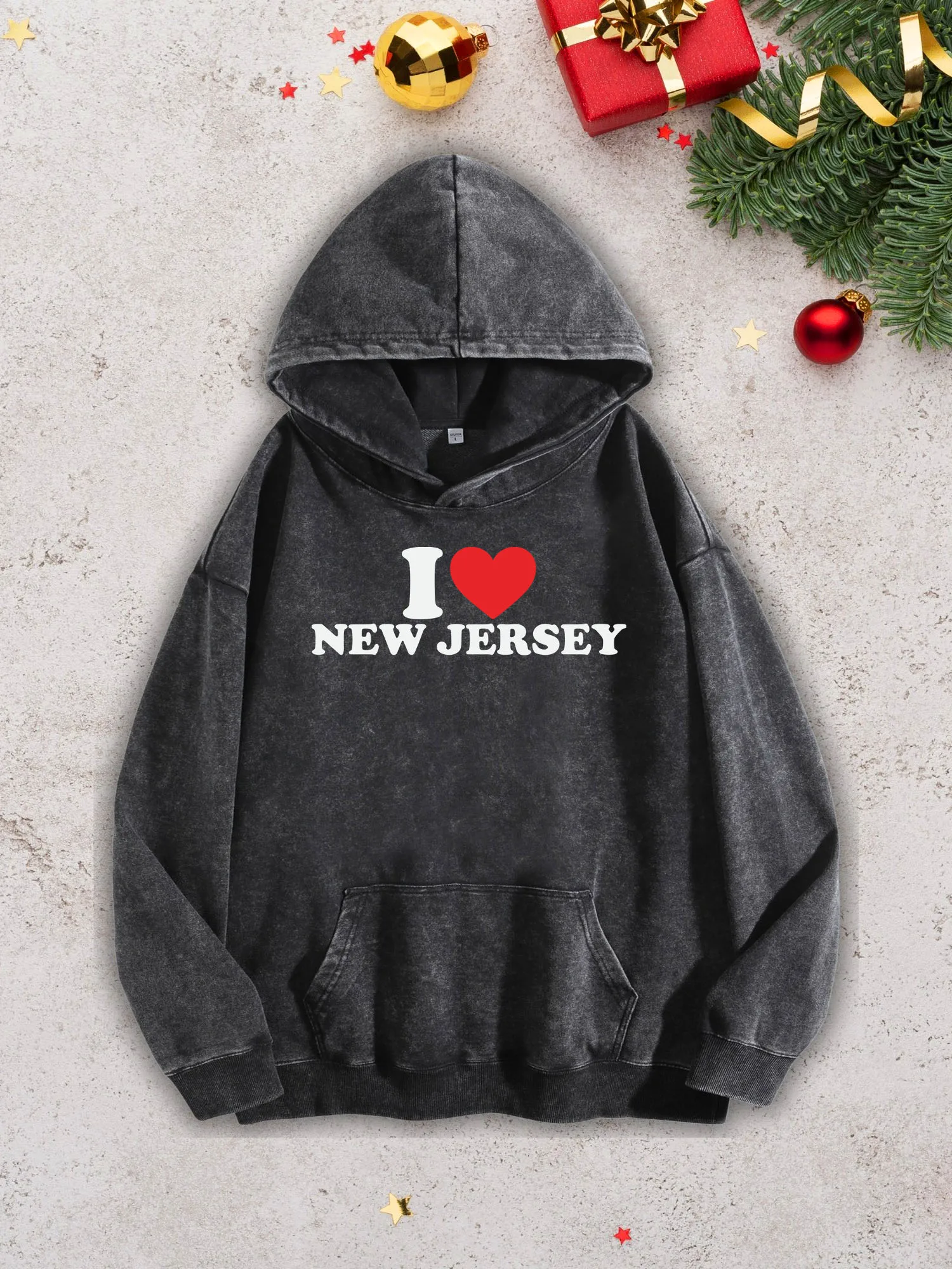 I Love New Jersey Men's Heavyweight Hoodie - Acid Wash Retro Black Pullover, Fall & Winter Sweatshirt 400Gsm
I Love New Jersey Men's Heavyweight Hoodie - Acid Wash Retro Black Pullover, Fall & Winter Sweatshirt 400Gsm